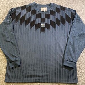 Adidas Originals Blue Rekive Long Sleeve Jersey Size Large